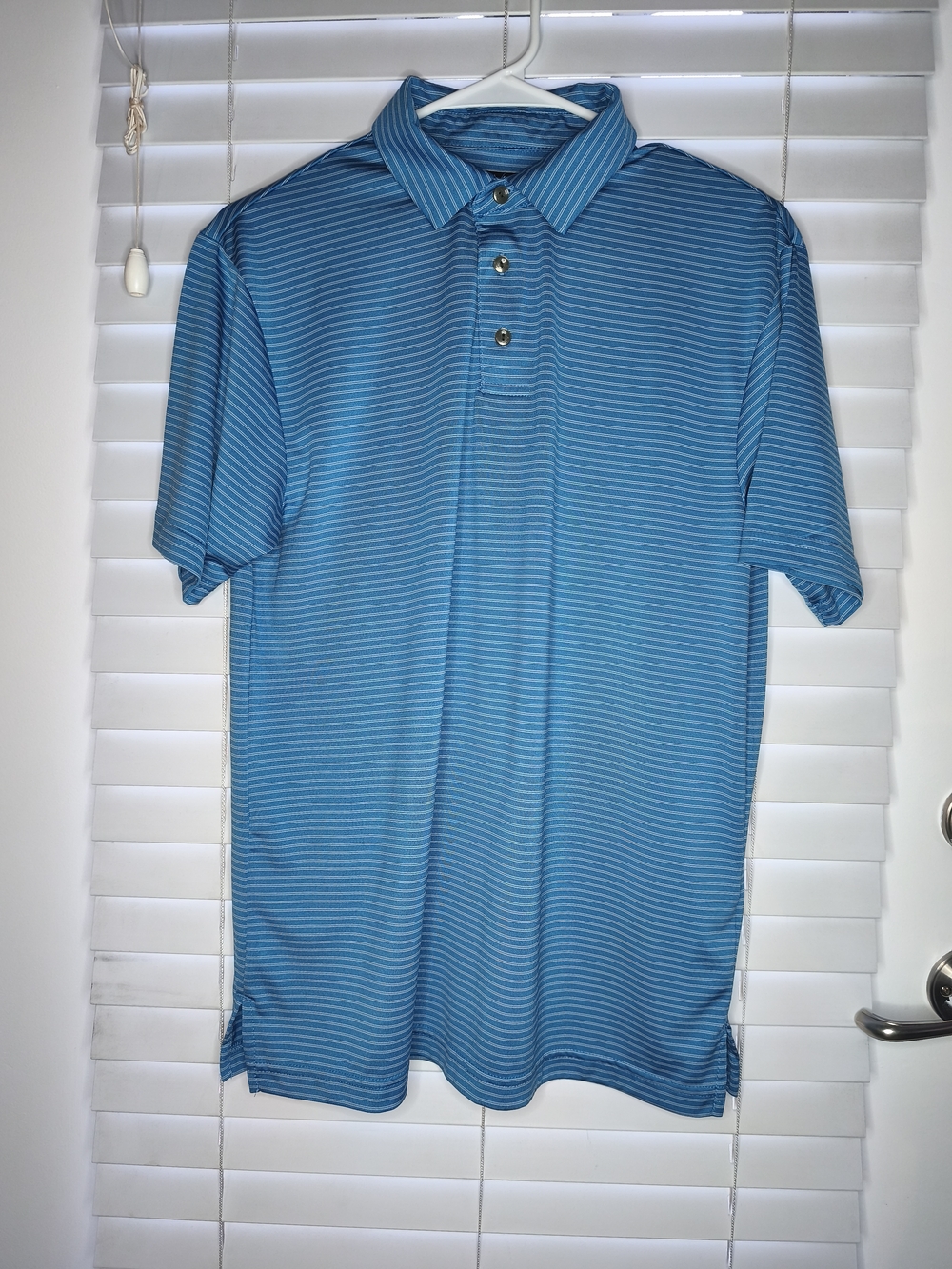 Ben Hogan Performance Men's Polo Shirt Size S Blue Short Sleeve Made In Jordan